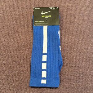 Brand-New Nike Elite Crew Basketball Socks | Blue & White | Unisex
